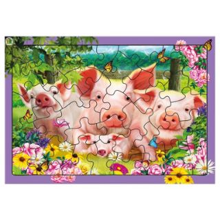 Obrázek z Puzzle 3D 34x23cm 40 dílků - prasátka (12) 
